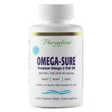 Paradise Herbs Omega-Sure: botella de omega-3 para apoyo cardiovascular y bienestar diario