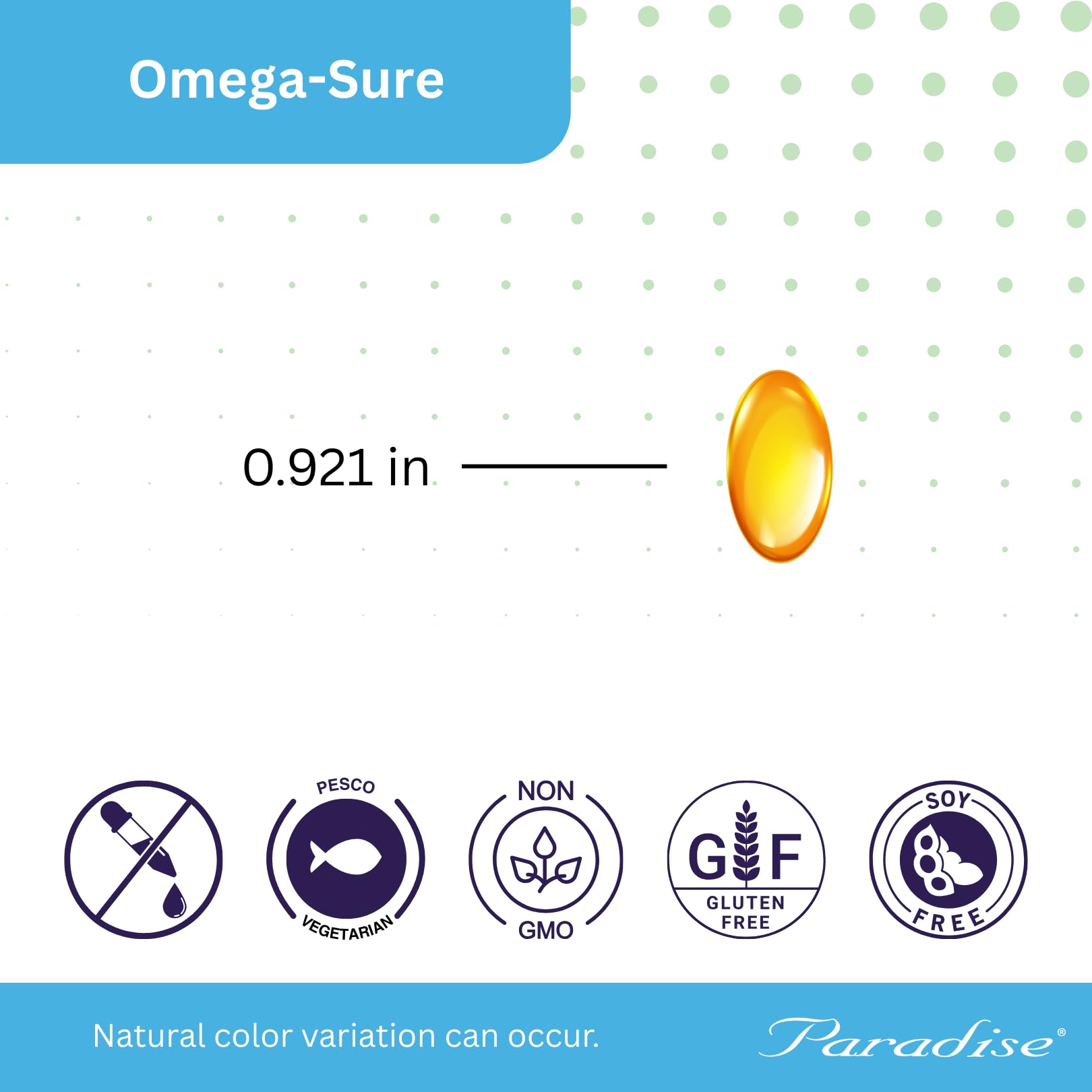 Paradise Herbs Omega-Sure: envase originario de Noruega con procesos de destilación molecular