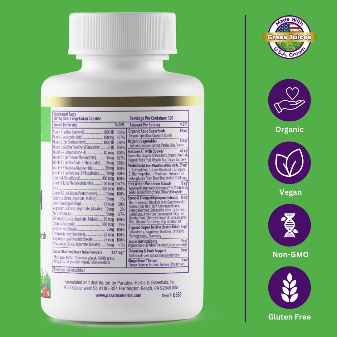 Vitaminas metiladas de Paradise Herbs con mejor absorción