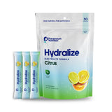 Paramount Nutrition Hydralize: paquetes cítricos para hidratación rápida tras entrenar.