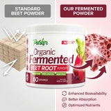 Parker Naturals polvo de remolacha fermentada con cuchara medidora para batidos