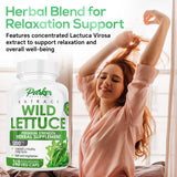 Parker Naturals Wild Lettuce Extract, cápsulas en mano: opción vegana para relajación nocturna.