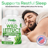 Parker Naturals Wild Lettuce Extract, etiqueta detallada: concentración 4:1 para mayor biodisponibilidad.