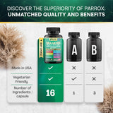 Parrox ashwaganda, cápsulas para equilibrio diario y bienestar.