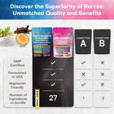 Parrox gominolas con ingredientes clave, nutrientes para vitalidad
