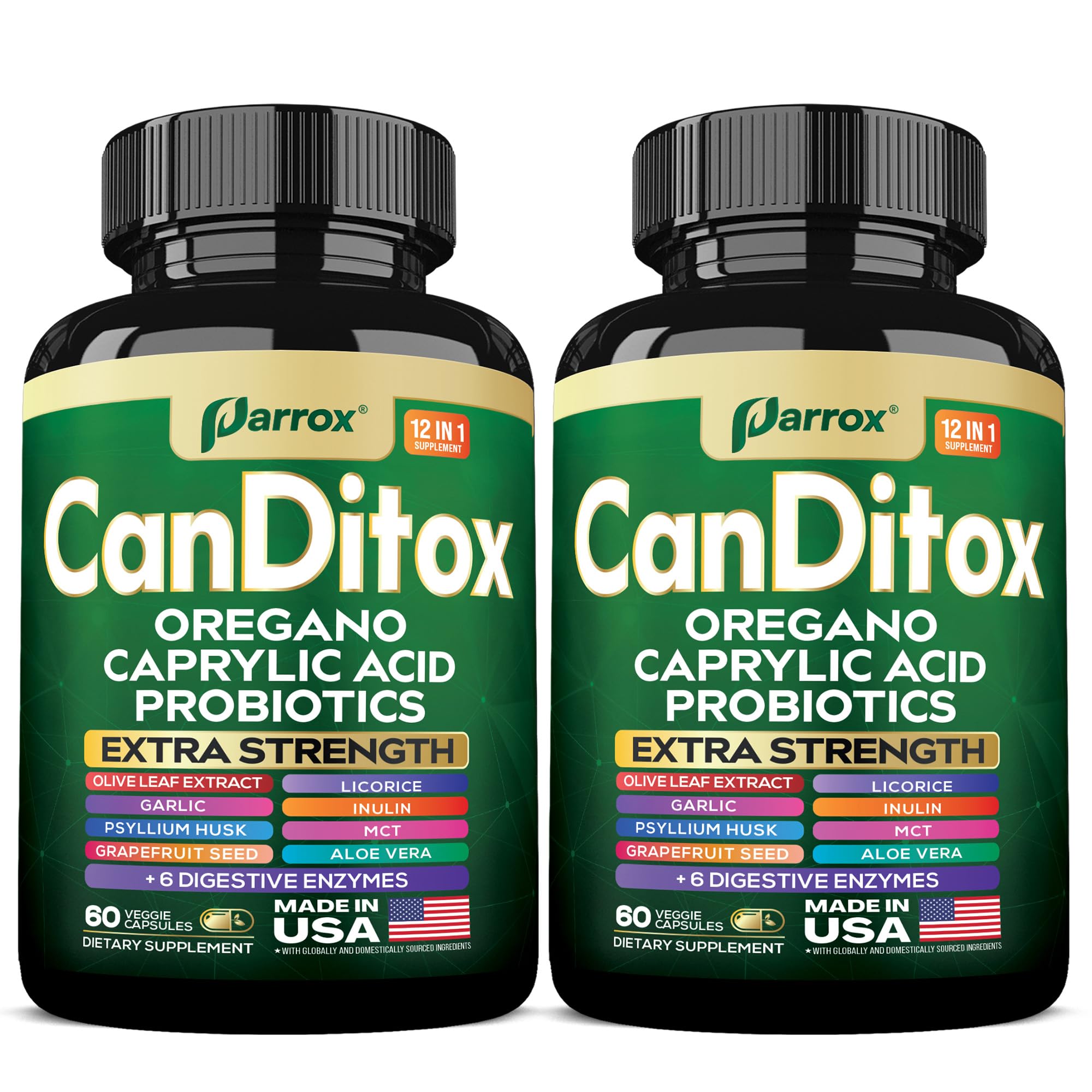 Parrox Canditox cápsulas: botella para uso diario y rutina cómoda