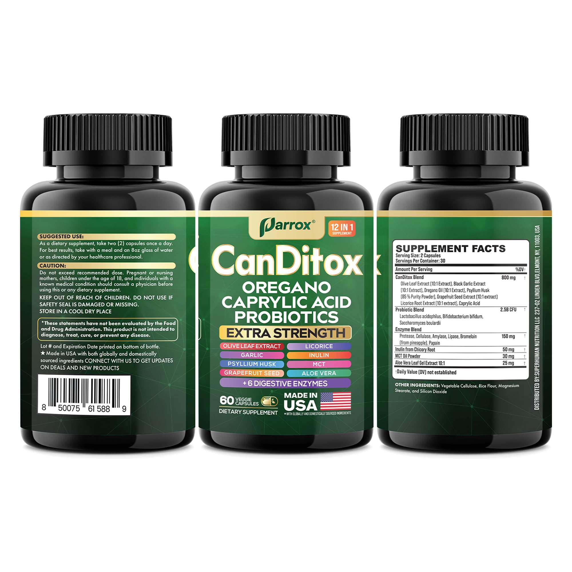 Parrox Canditox psyllium para fibra en la dieta.