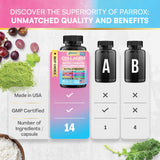 Parrox Colageno 14 en 1: etiqueta trasera con lista de ingredientes.