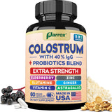 Parrox Colostrum Cápsulas: botella visible para uso diario y vitalidad
