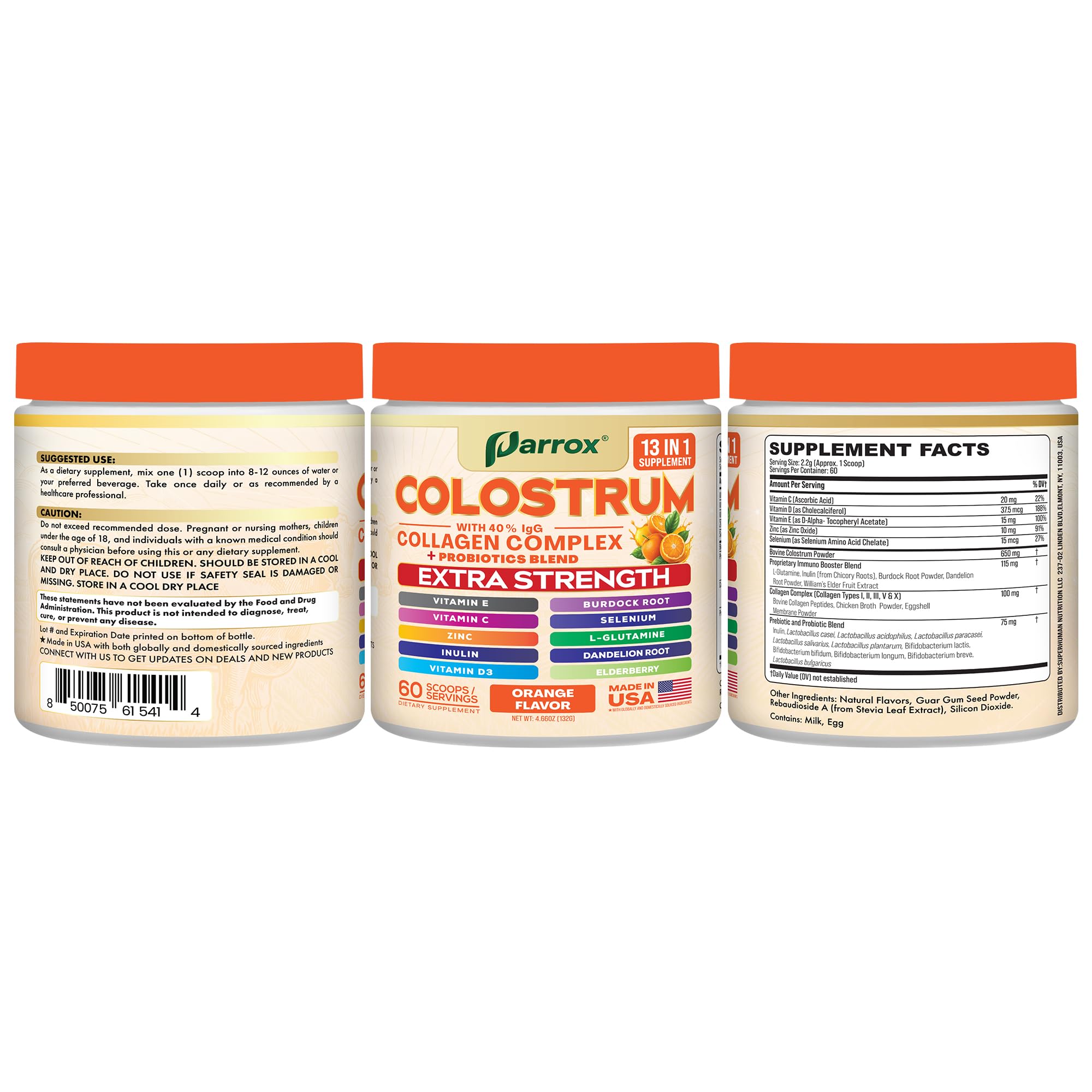 Parrox Colostrum Powder: porciones adecuadas para tu rutina matutina.