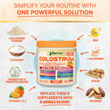 Parrox Colostrum Powder: sabor naranja y disolución rápida en líquidos.