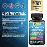Parrox Corti-Smooth: etiqueta detalle muestra ingredientes clave para elegir tu suplementación consciente.