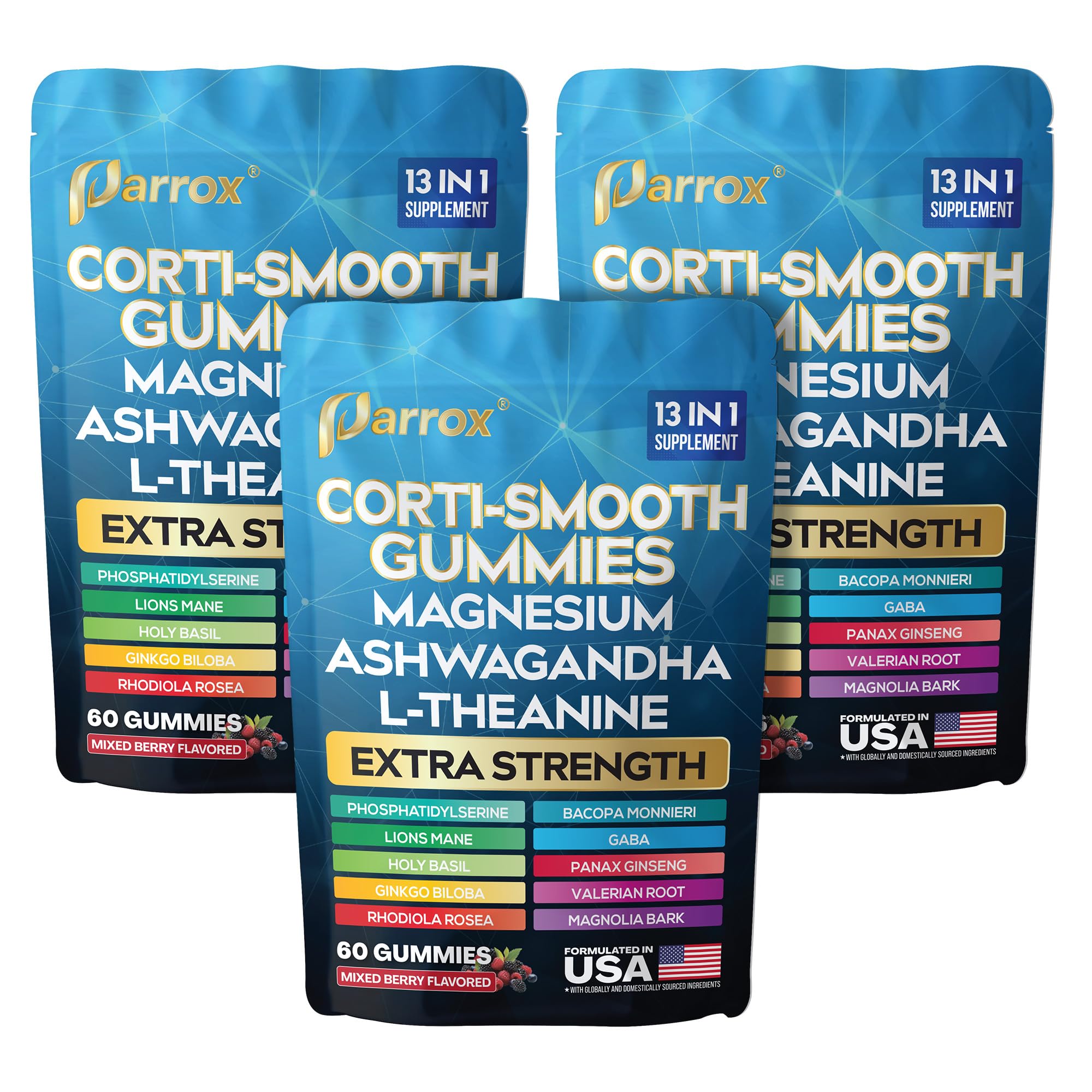 Gomitas Parrox Corti-Smooth mezcla de bayas, sabor natural para uso diario