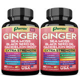 Parrox Ginger 16‑en‑1: cápsulas en botella para uso diario.