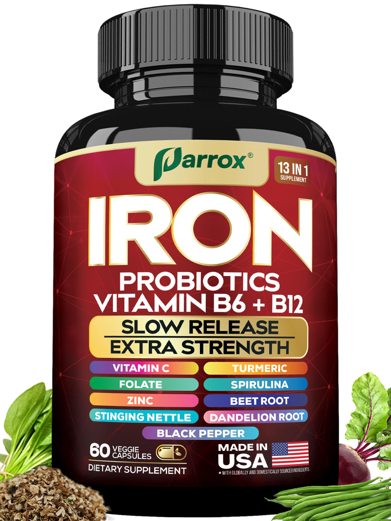 Parrox hierro liberación lenta – cápsulas para energía diaria