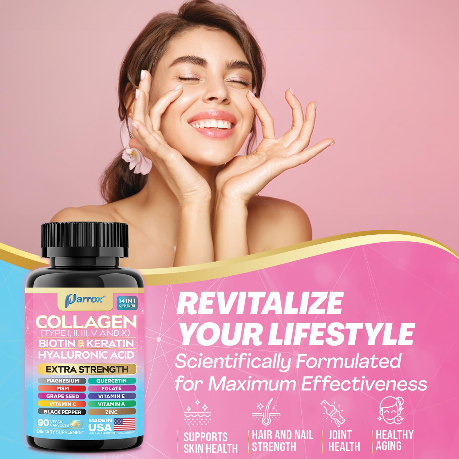 Parrox Keratina: cápsulas para fortalecer el cabello desde dentro.