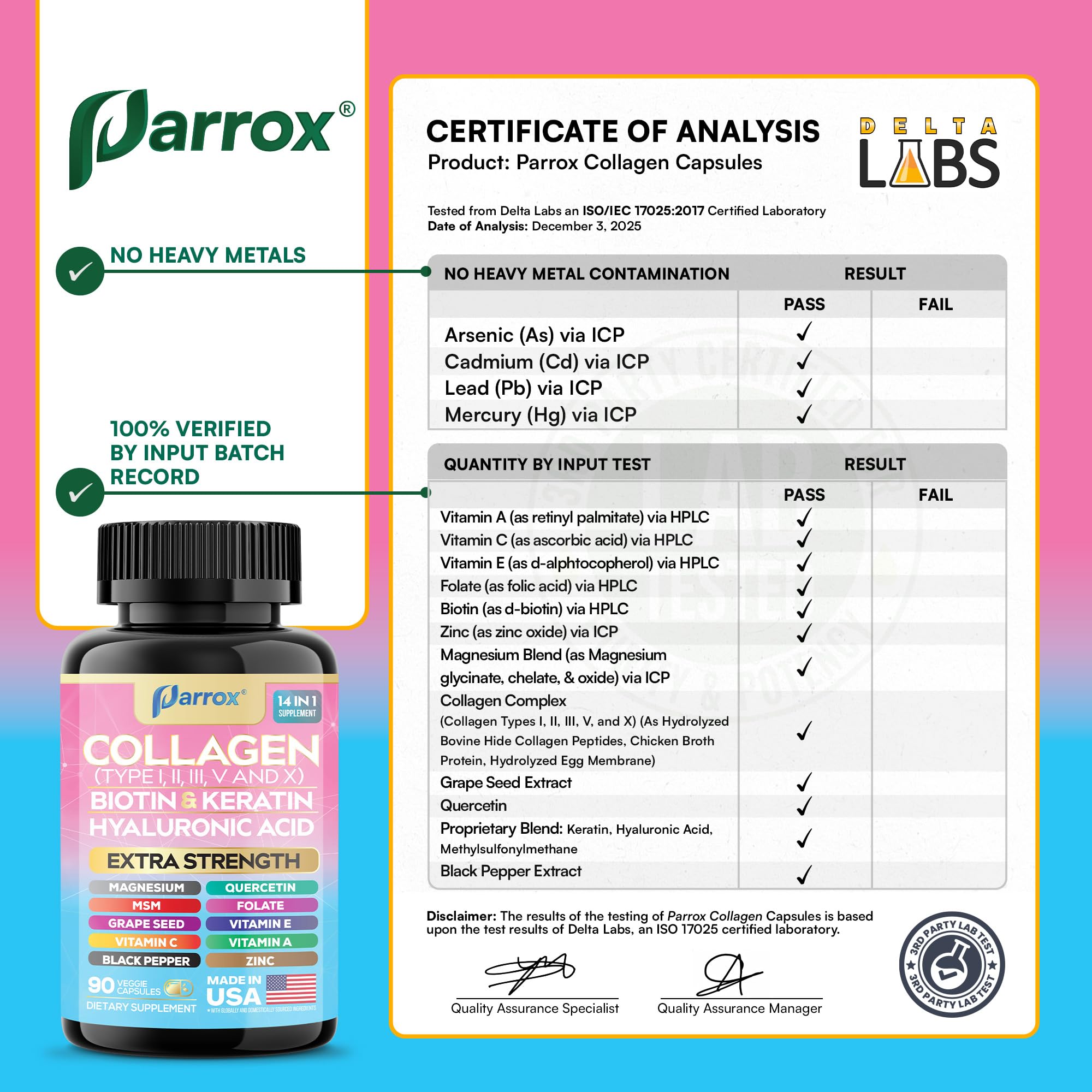 Parrox Zinc y Magnesio: minerales para soporte general de salud.
