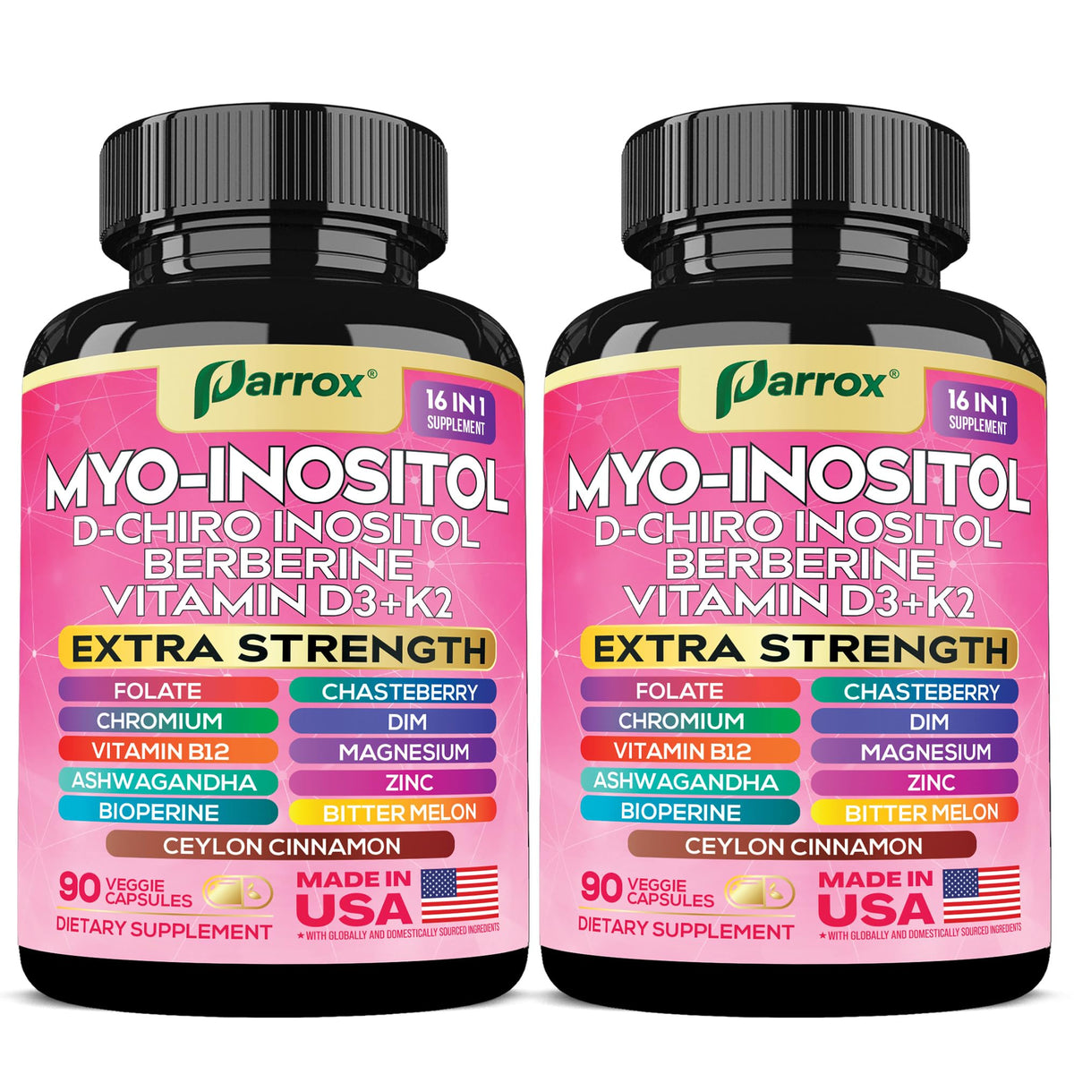 Parrox Myo-Inositol: cápsulas pack dos meses para uso diario