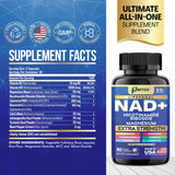 Parrox NAD+ ribósido de nicotinamida para mejor absorción y metabolismo celular.