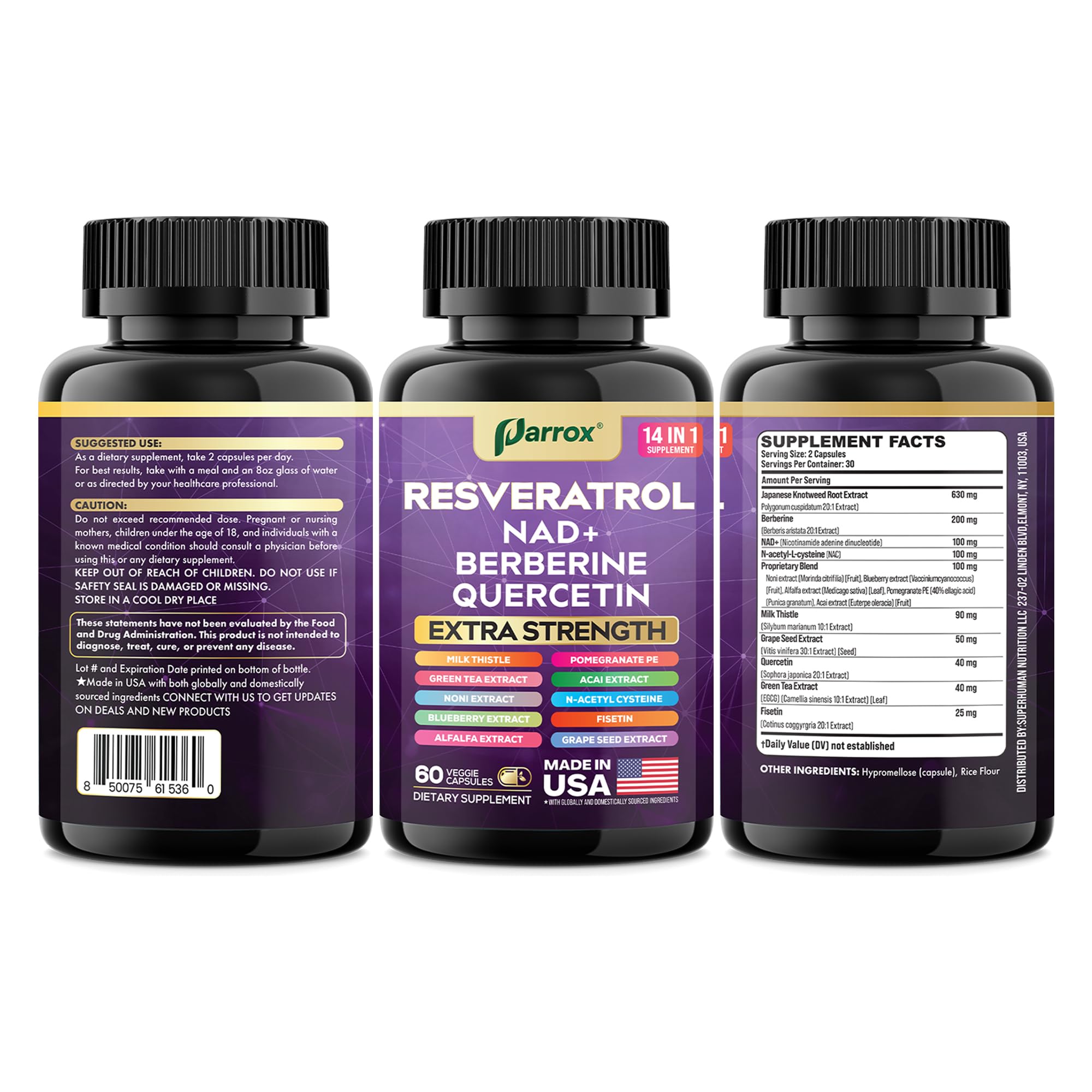 Parrox Resveratrol tapas y cápsulas experiencia de apertura