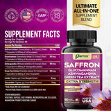 Parrox Saffron: cápsulas en primer plano para bienestar general y claridad visual