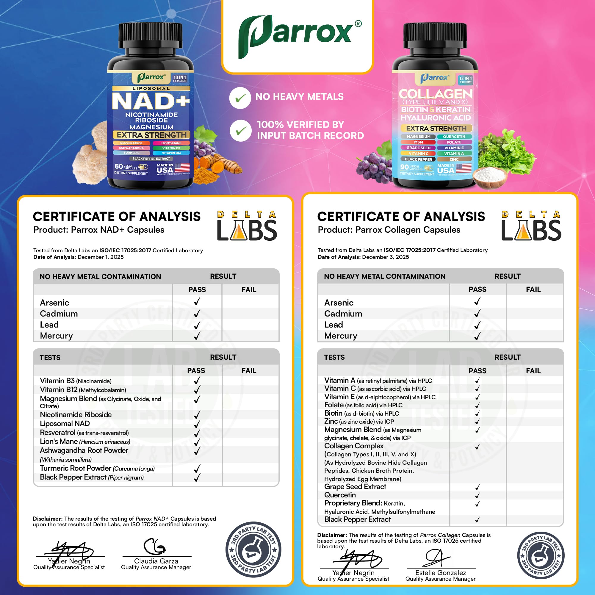 Parrox siempre joven magnesio para funciones corporales