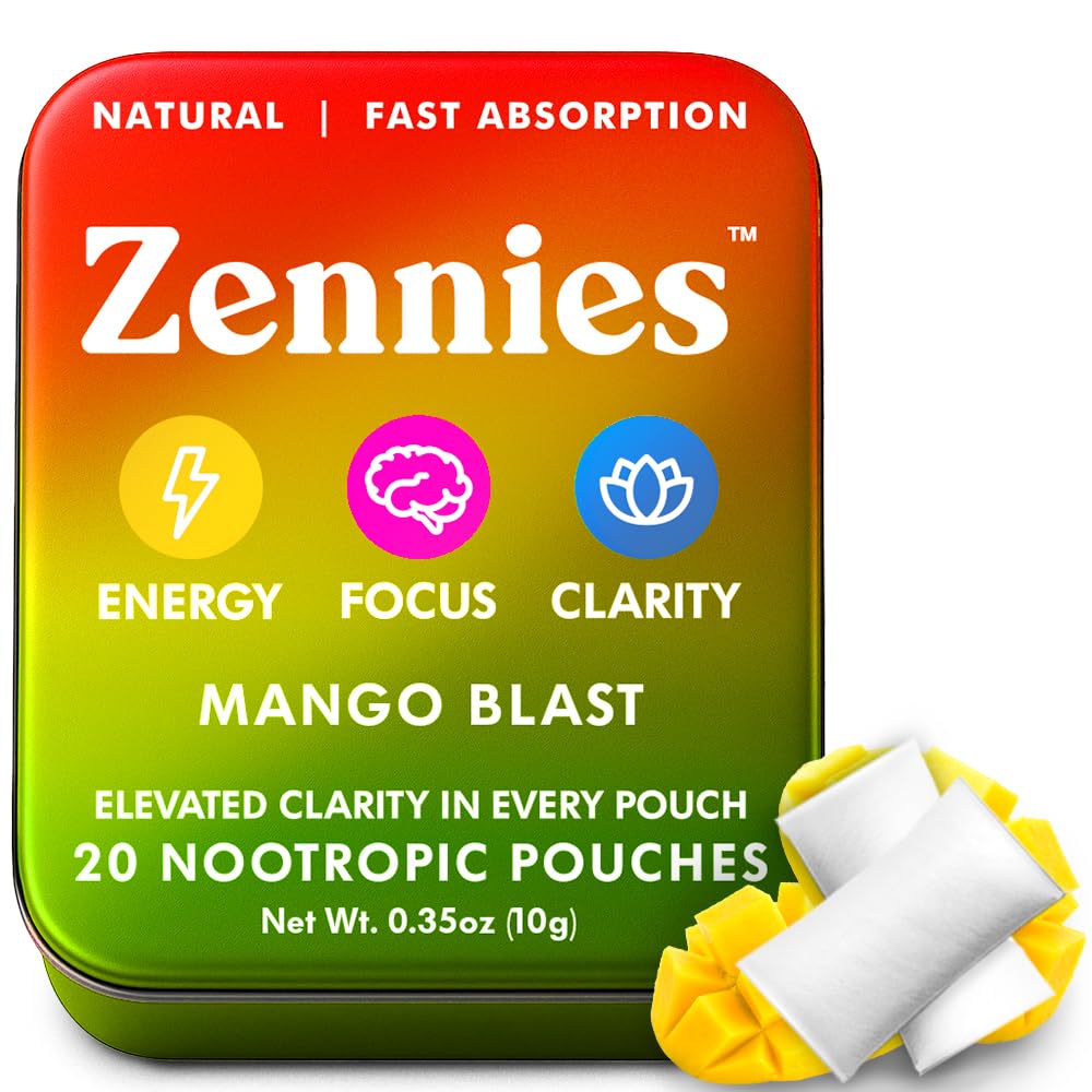 Parrox Zennies: bolsa cafeína mango para concentración durante el trabajo.