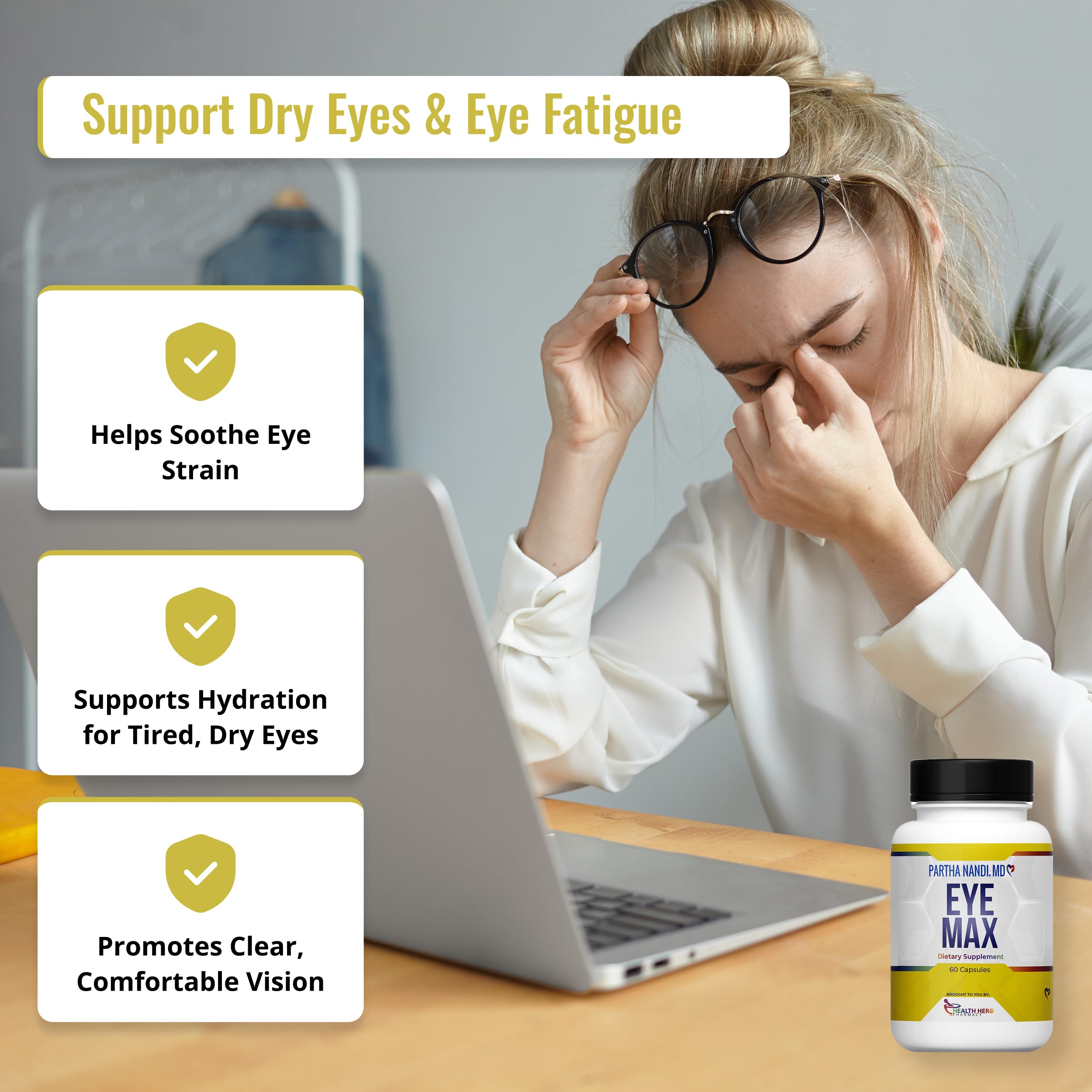 Partha Nandi Eye Max Vision: zinc y licopeno para protección celular ocular.