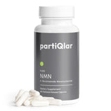 PartiQlar NMN 500mg - botella de cápsulas para energía diaria sostenida