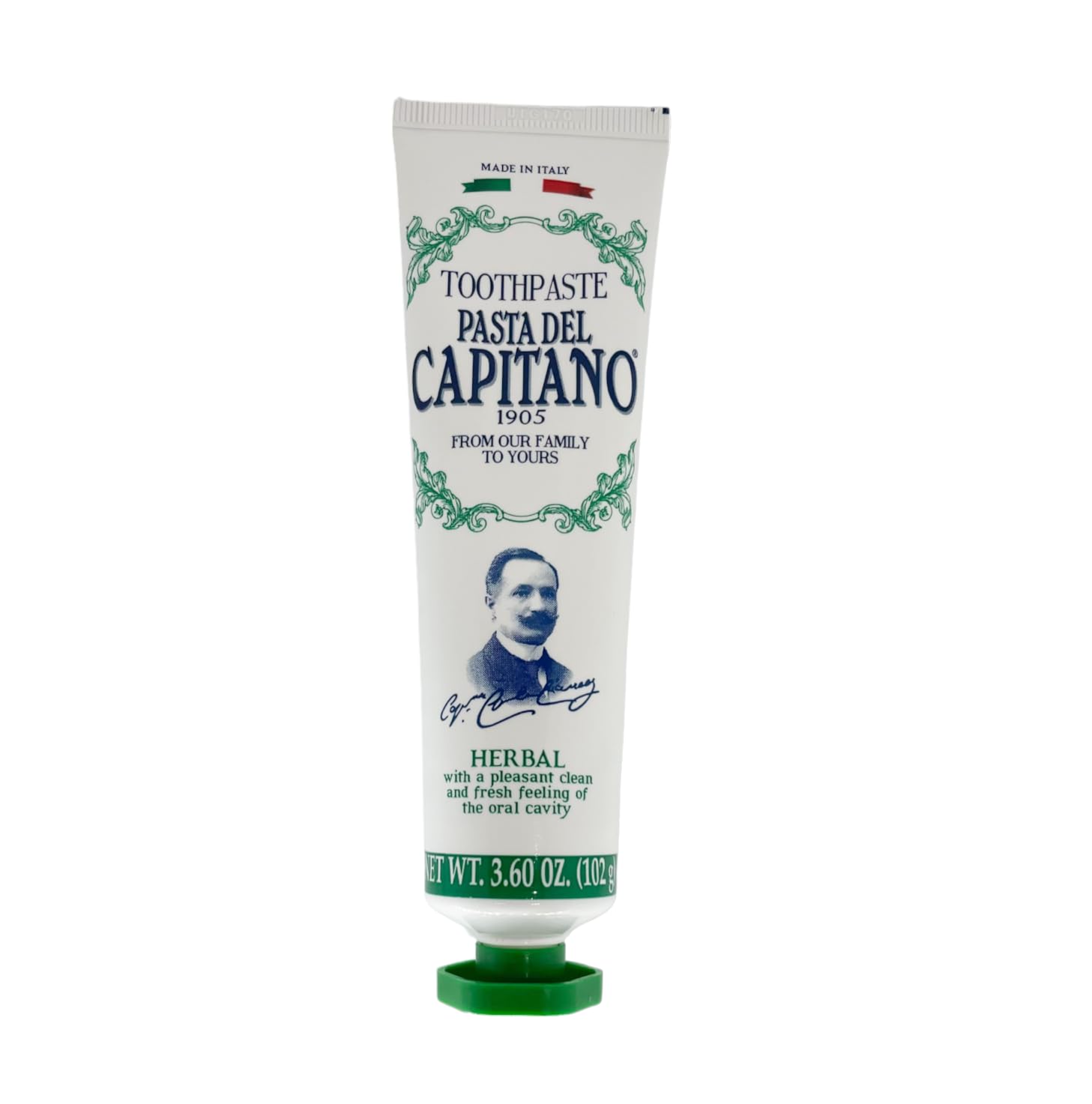 Pasta del Capitano 1905, textura microgranulos para limpieza suave.