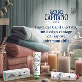Pasta del Capitano 1905, uso diario para higiene bucal constante.