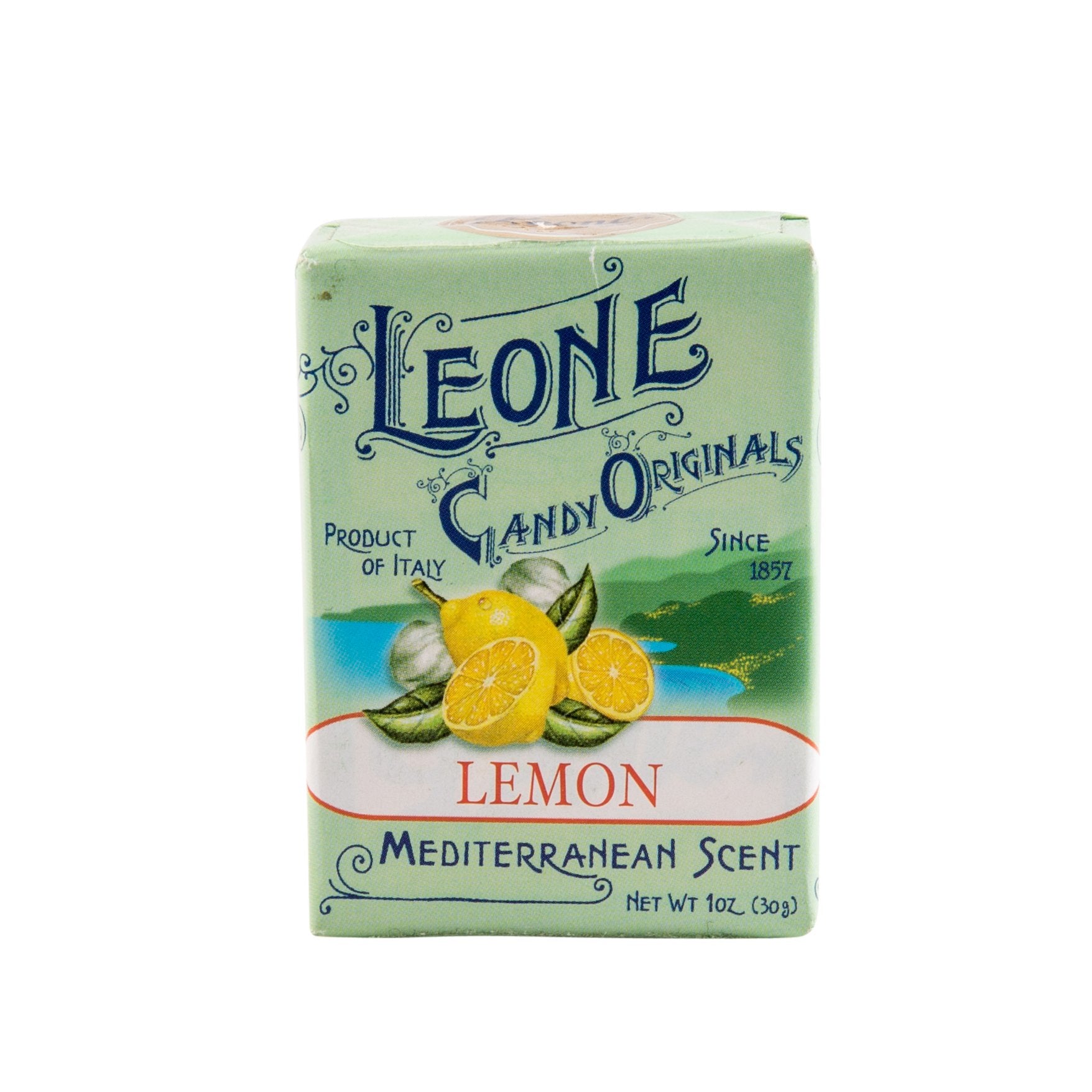 Pastiglie Leone, caramelo de limón, ideal para un tentempié dulce y refrescante.