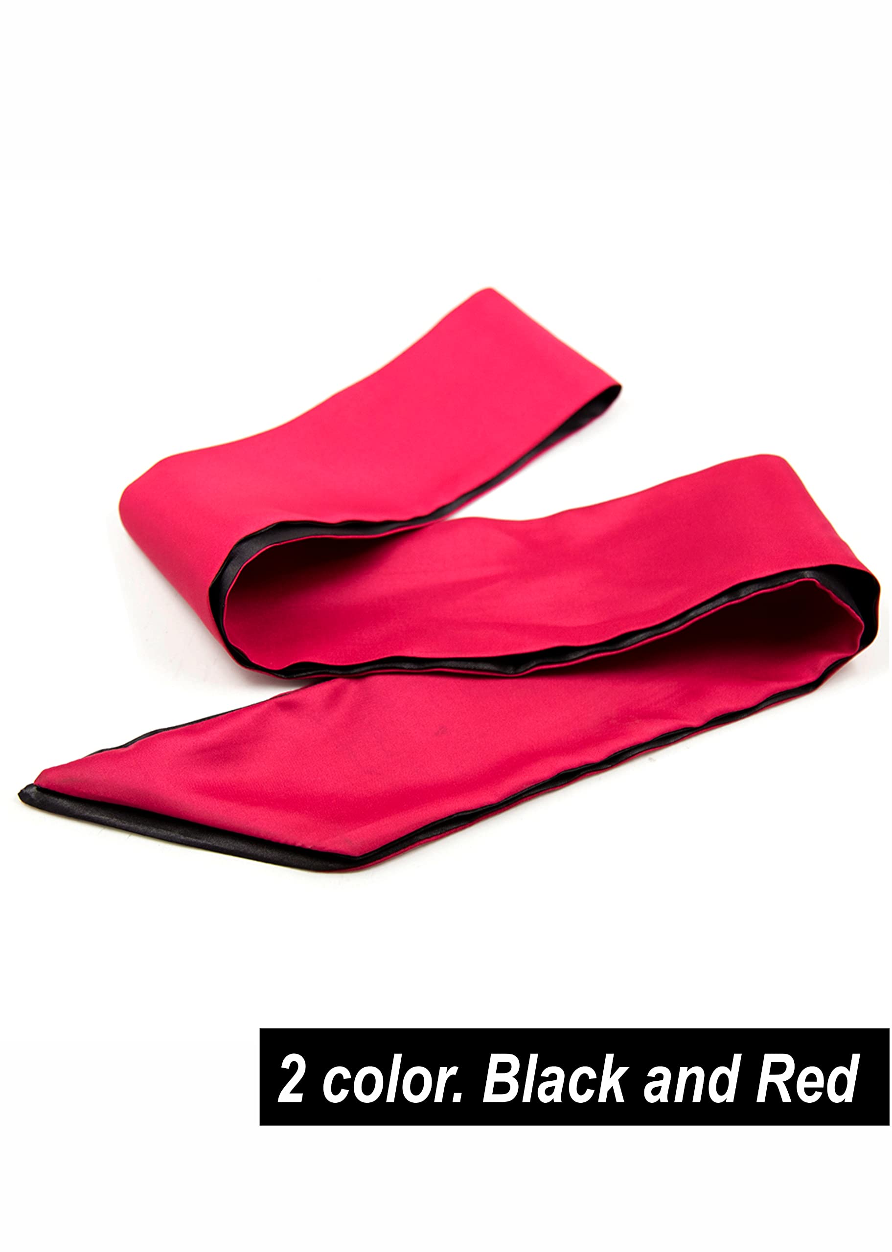 Pastos antifaz de ojos en satín rojo, ideal para viajes tranquilos