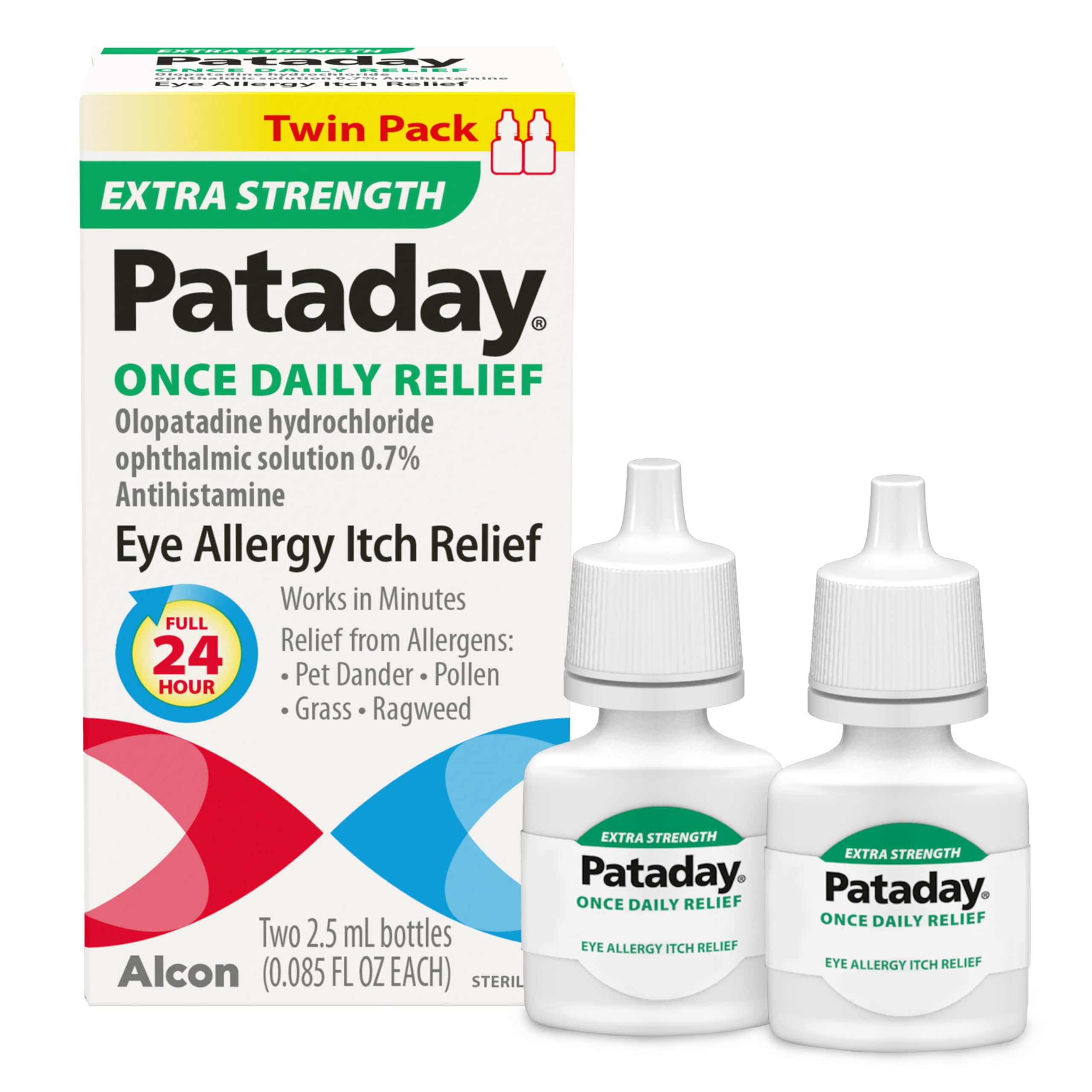 Pataday gotas para ojos, alivio rápido del picor.
