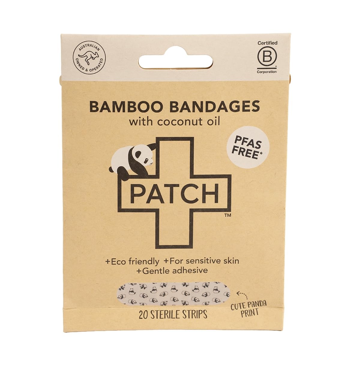 Curitas PATCH de bambú natural, suaves para piel sensible y uso diario.