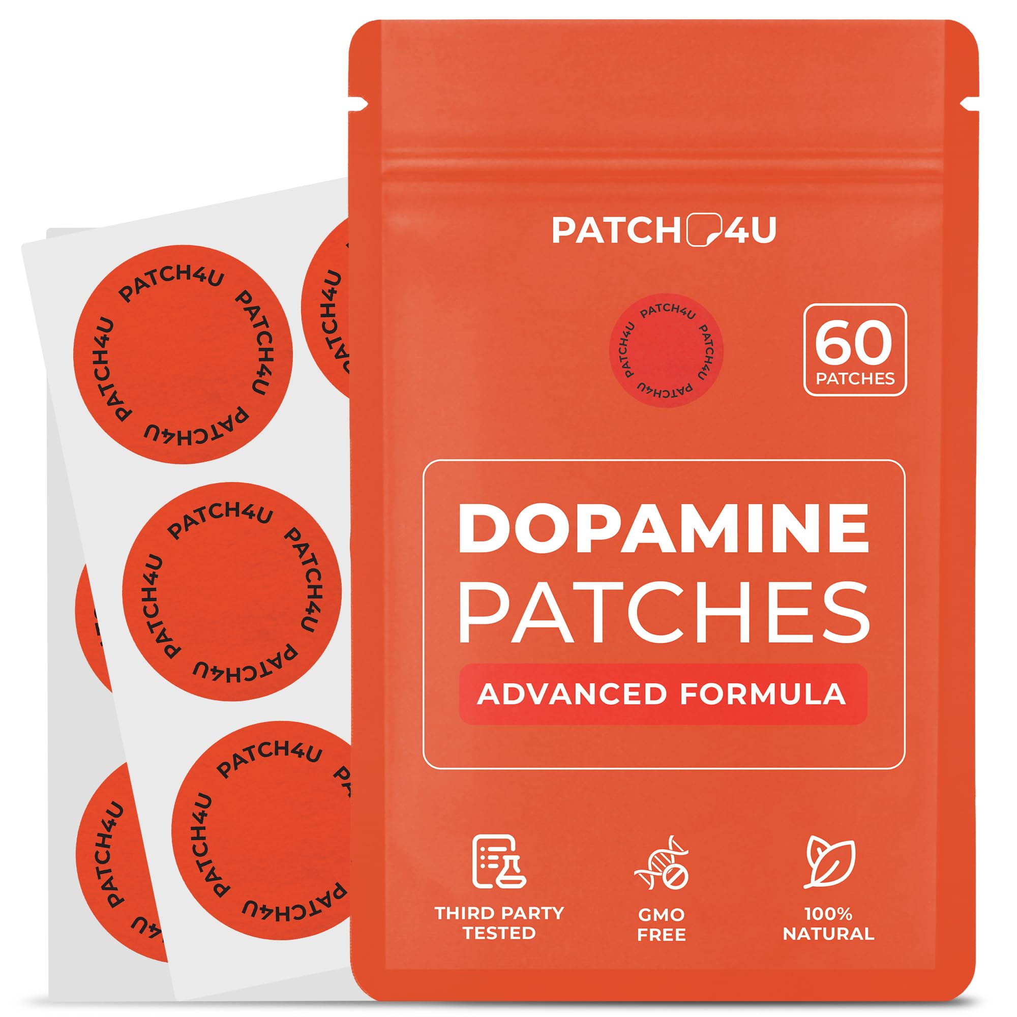 PATCH4U Dopamine Patches: empaque elegante para uso diario seguro y natural
