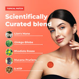 PATCH4U Dopamine Patches: ingredientes clave melena de león rhodiola ginkgo y 5htp