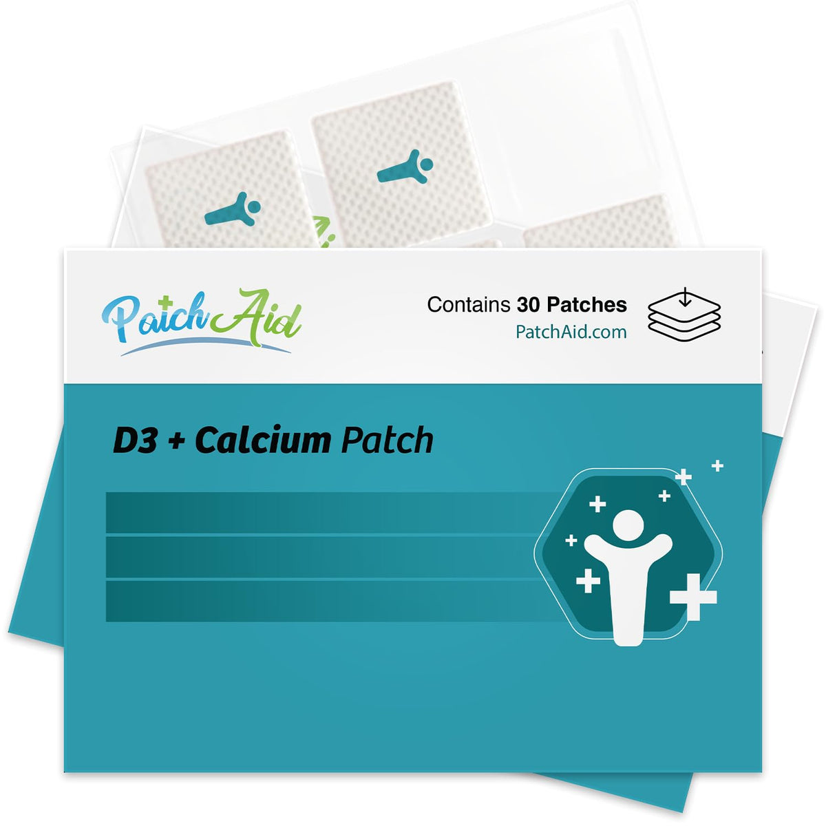PatchAid D3/Calcio Plus parche en caja para uso diario sin alérgenos