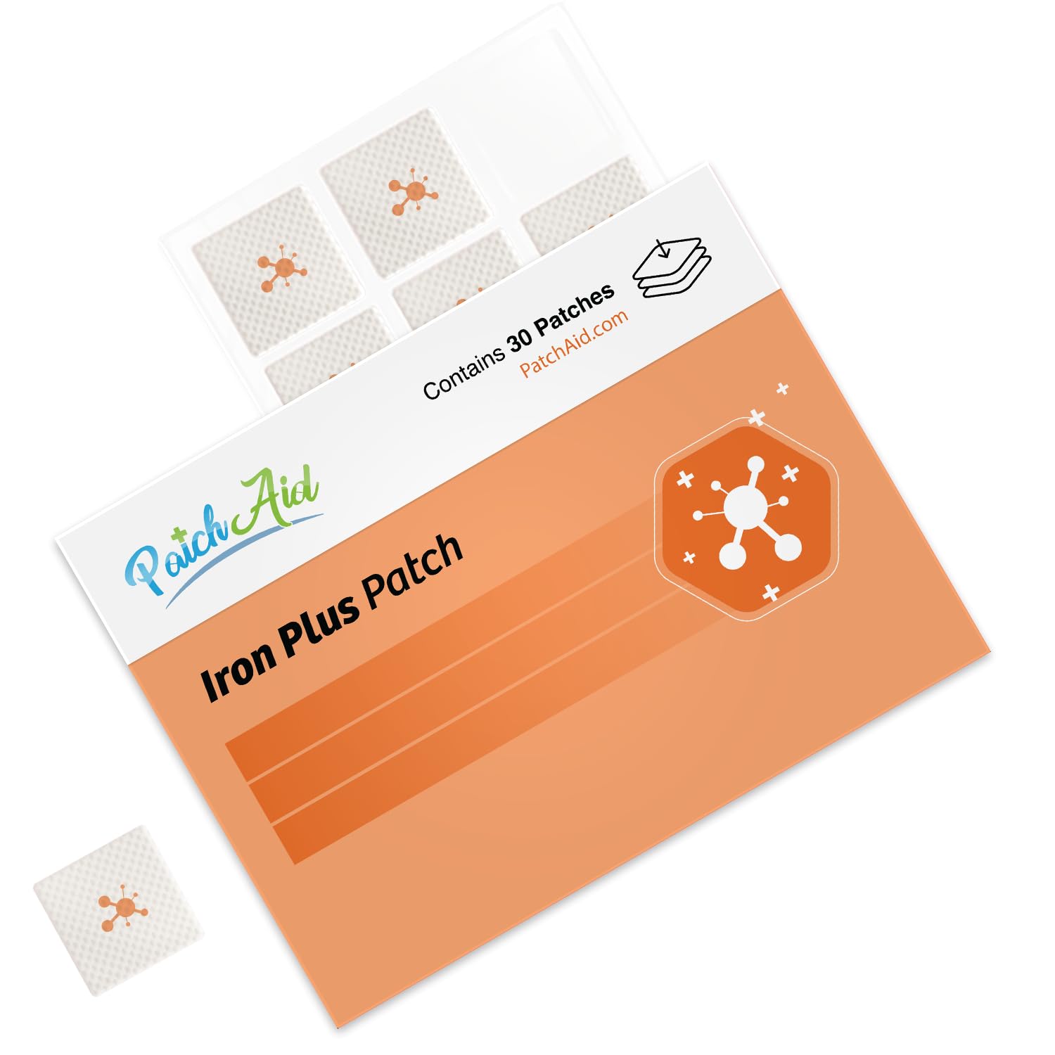 PatchAid Iron Plus parche para espalda, uso discreto durante el día.