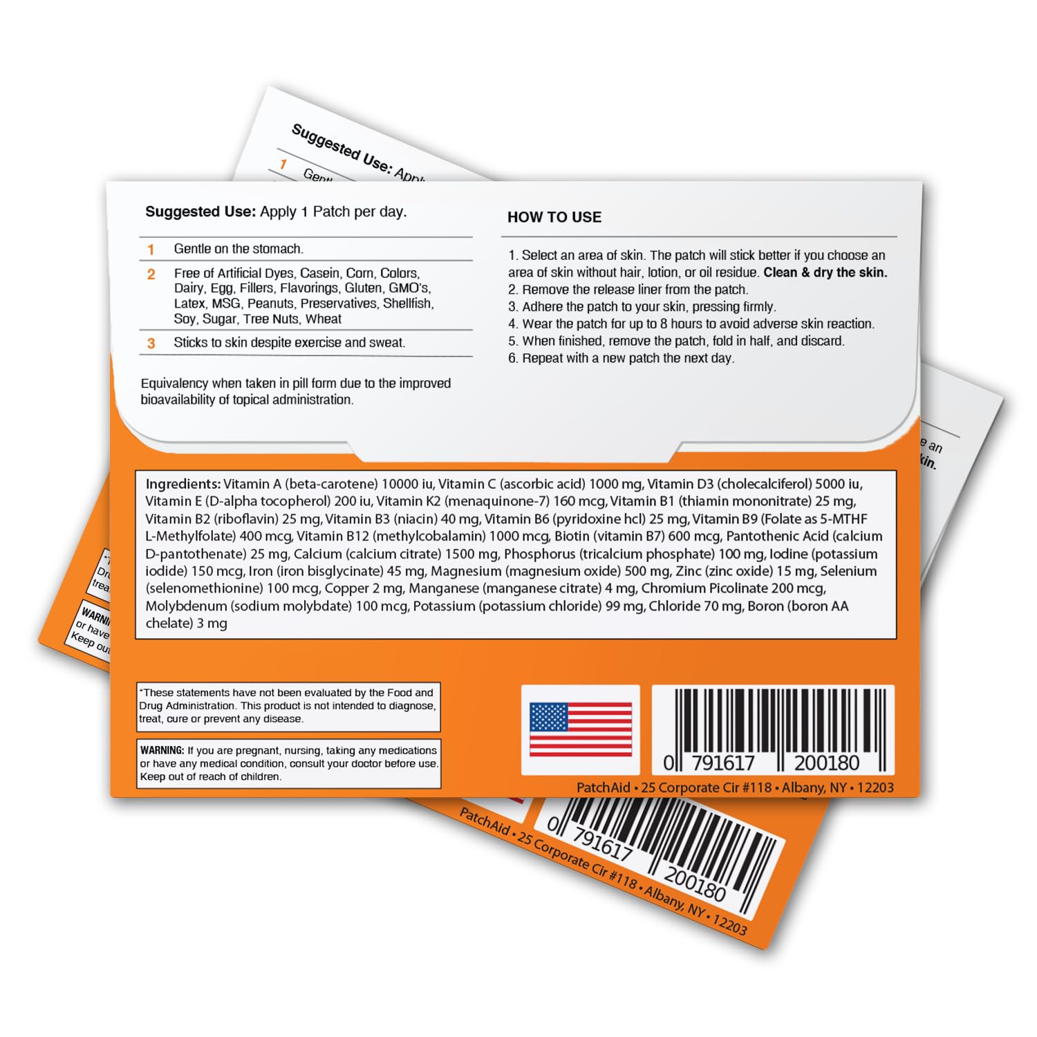 PatchAid Multi Plus aplicada en piel, ideal para uso diario y comodidad prolongada.