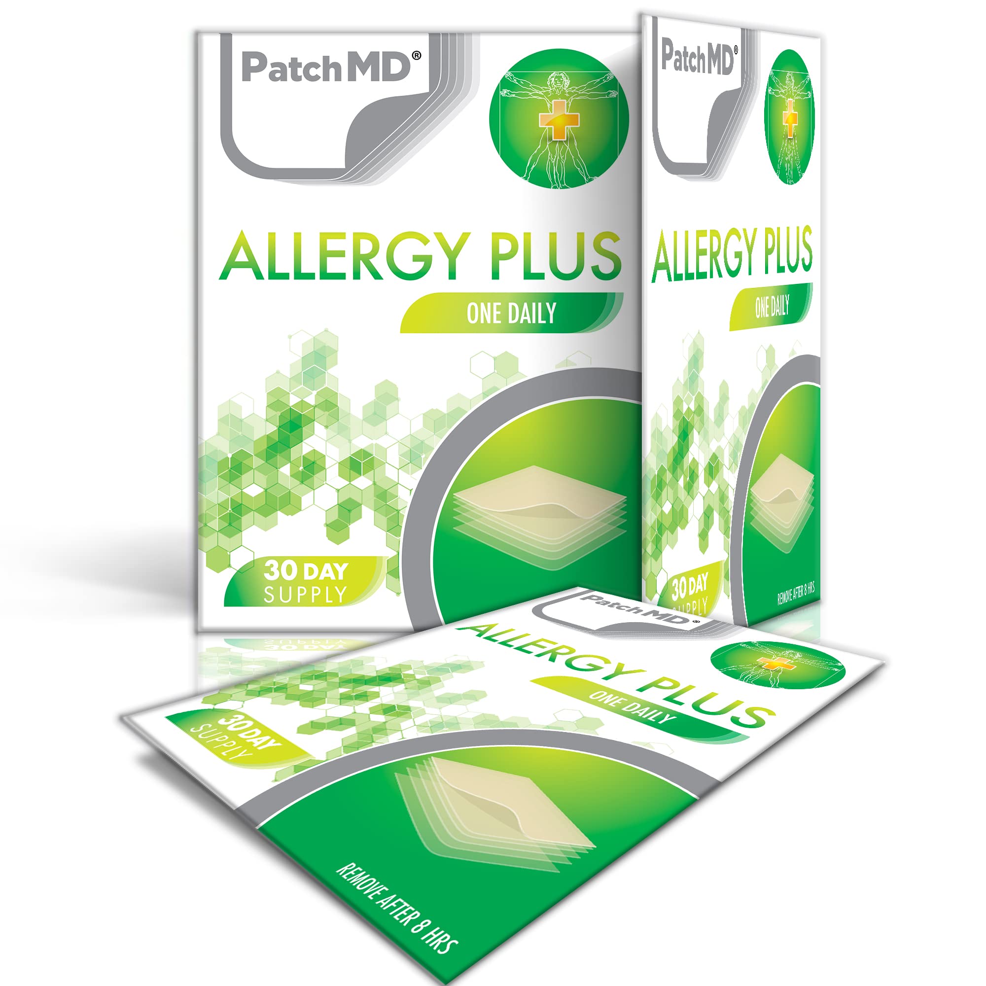 PatchMD Allergy Plus parache tópico, aplicación fácil para uso diario.