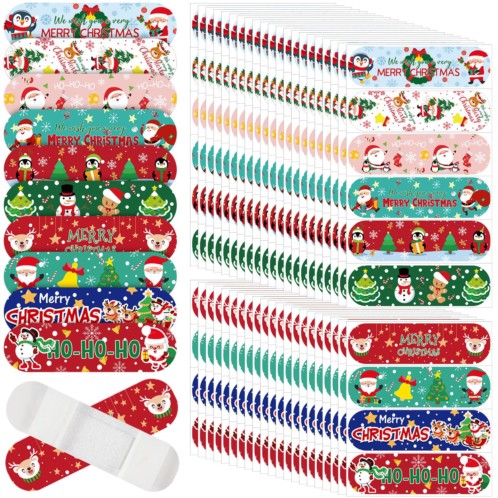 Patelai bandas infantiles con diseño navideño para piel sensible