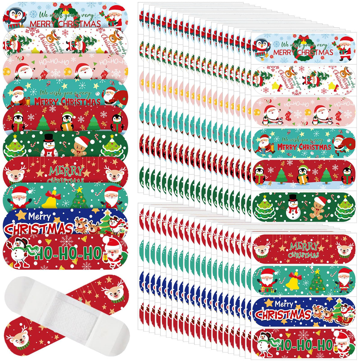 Patelai bandas infantiles con diseño navideño para piel sensible