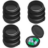 Patelai, caja de pastillas portátil transparente negra, perfecta para llevar en bolso.