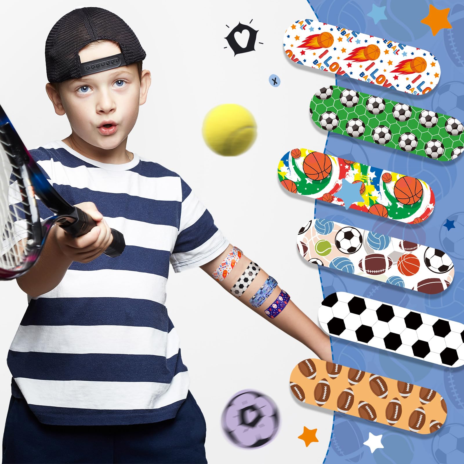 Curitas Patelai bolas coloridas, adhesión suave y rápida para niños activos