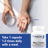 Patient One Meso-Z Vision filtro azul posible reducción de deslumbramientos al usar pantallas.