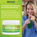 Patriot Power Greens: porción medidora para dosis precisas.