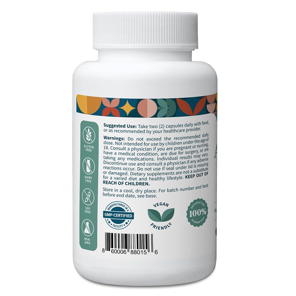Pattern Wellness Ashwagandha Complex en botella, energía estable para el día.