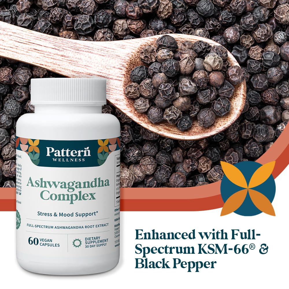 Pattern Wellness Ashwagandha Complex empaque sostenible y respetuoso con el planeta.