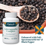 Pattern Wellness Ashwagandha Complex empaque sostenible y respetuoso con el planeta.